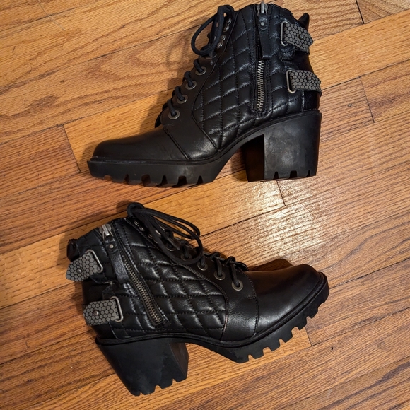 Free People Dolce Vita RARE collab quilted moto ankle boots - Picture 4 of 8